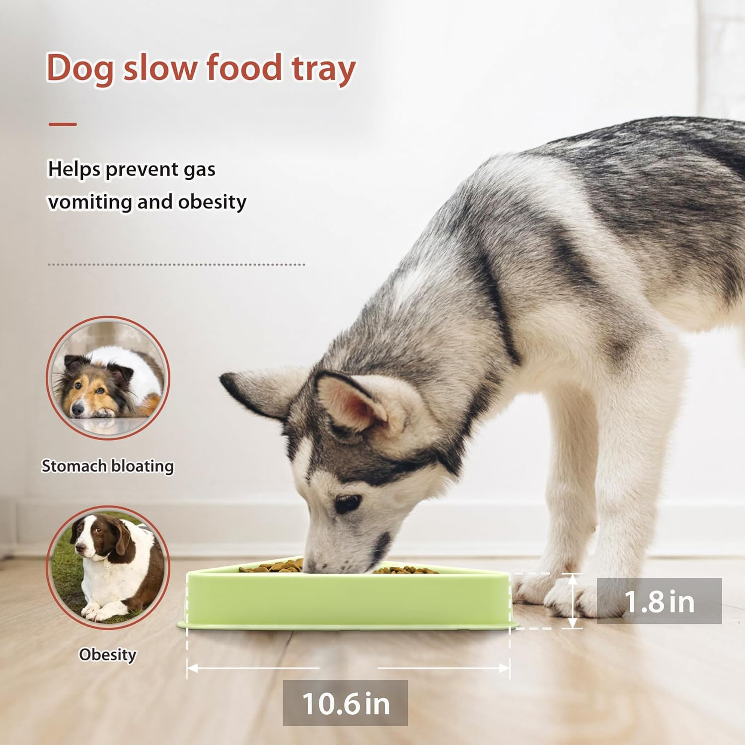 Li&Zhao Dog Slow Feeder Bowl - Slow Feeder Dog Bowls Large Breed Dog Puzzle Feeder Slow Eating Dog Bowl Dog Bowls Slow Feeder Puppy Slow Feeder Bowl(Green) image number 3