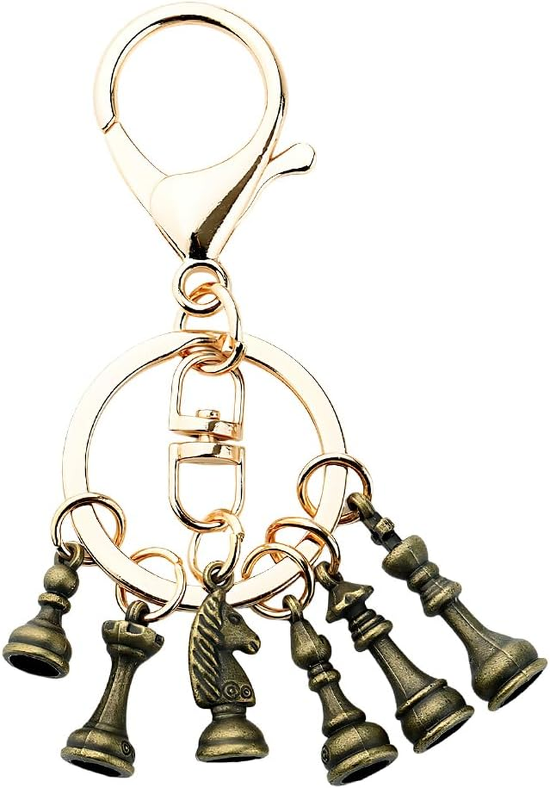 Chess Themed Gifts for Nephew Son Birthday Graduation Gifts for Grandson Teacher Appreciation Presents for Teachers Chess Piece Keychain Accessories for Backpack Novelty Bag Charms for Handbags Wallet image number 6