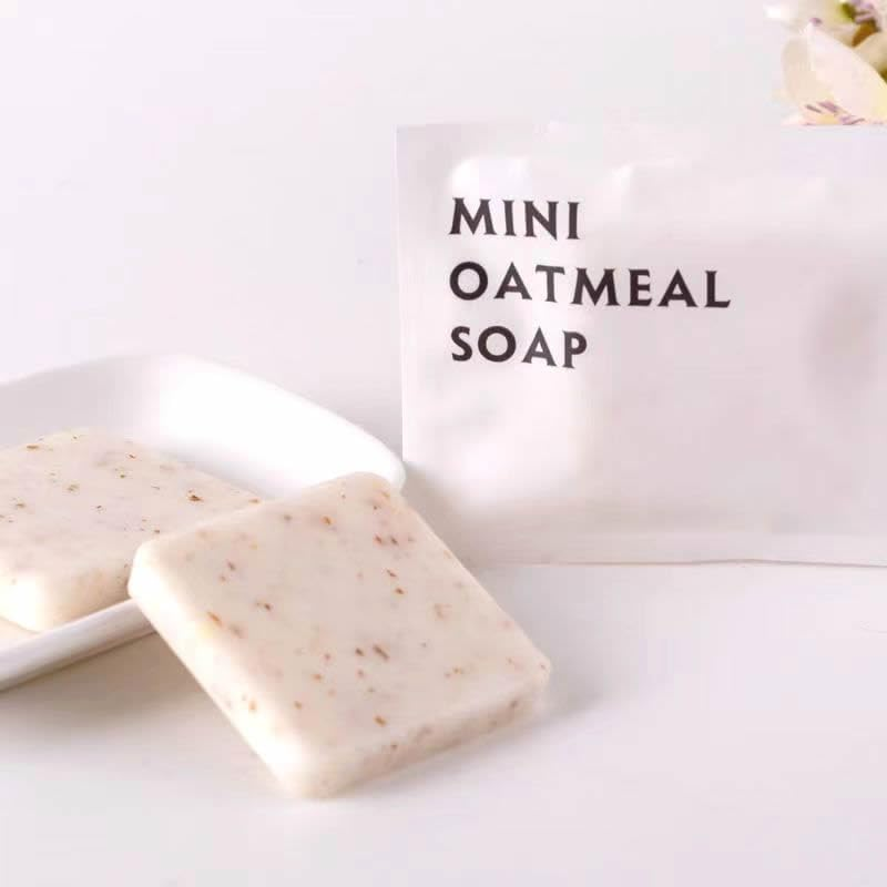 20G(0.7Ounce) Portable Travel Size Mini Square Oatmeal Soap for Bathing Cleaning Skin Hands Hotel (10)