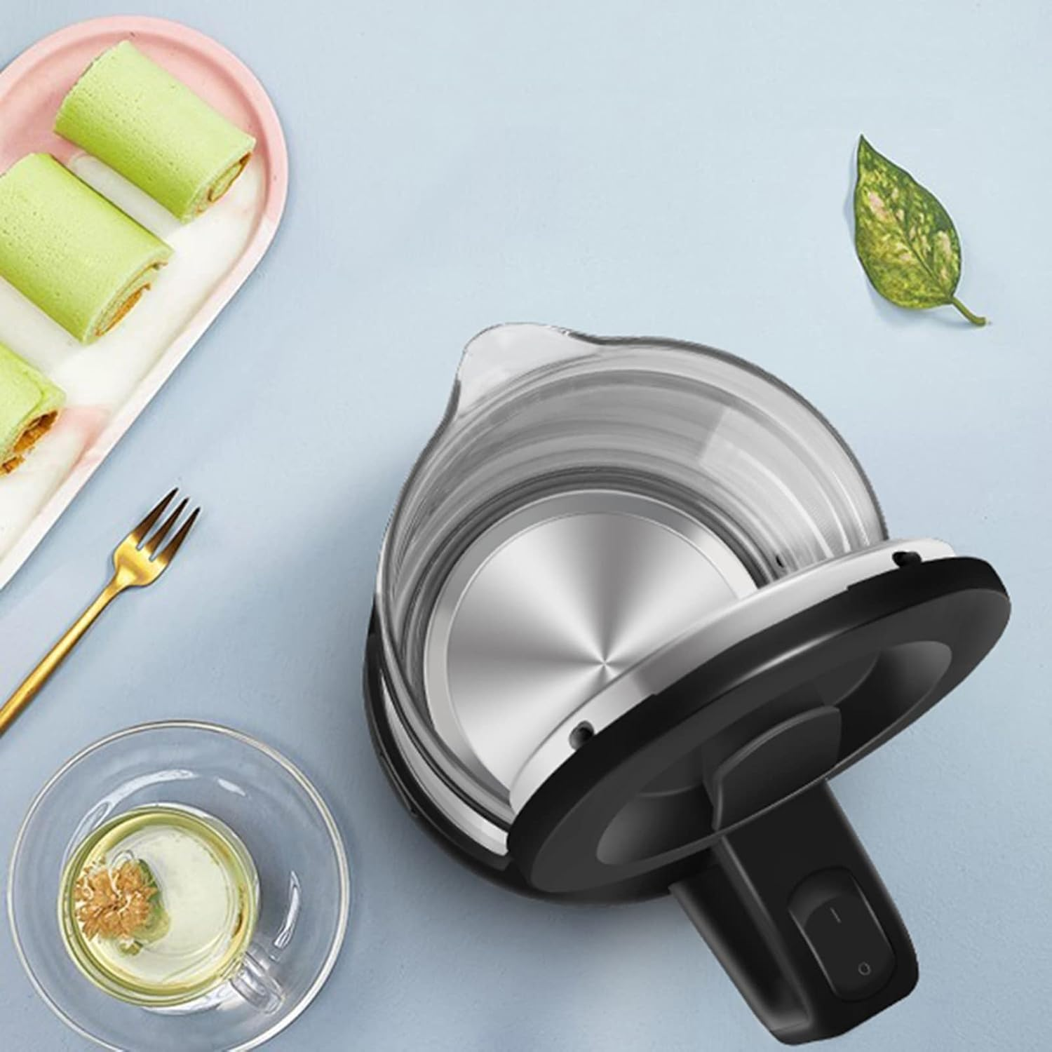 Vintage Electric 1.7L Glass Kettle Boil Dry Protection with Keep Warm Function - Black image number 6