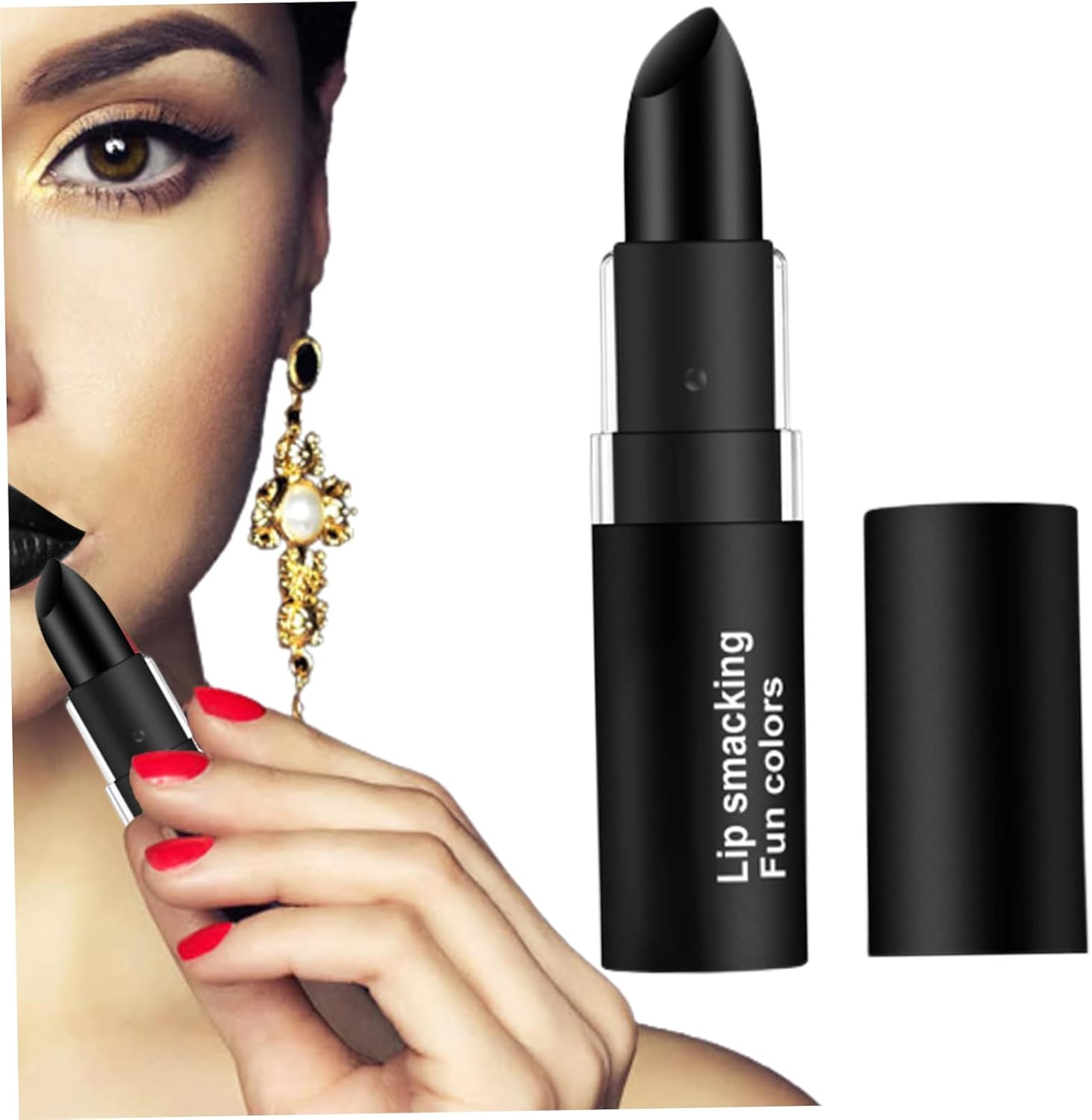 Lip Stick, Matte Lipstick Waterproof Long Lasting Velvet Lipstick Non-Stick Cup Not Fade Lip Portable Moisturizing Lipsticks Gloss for Halloween Themed Makeup Olive Green