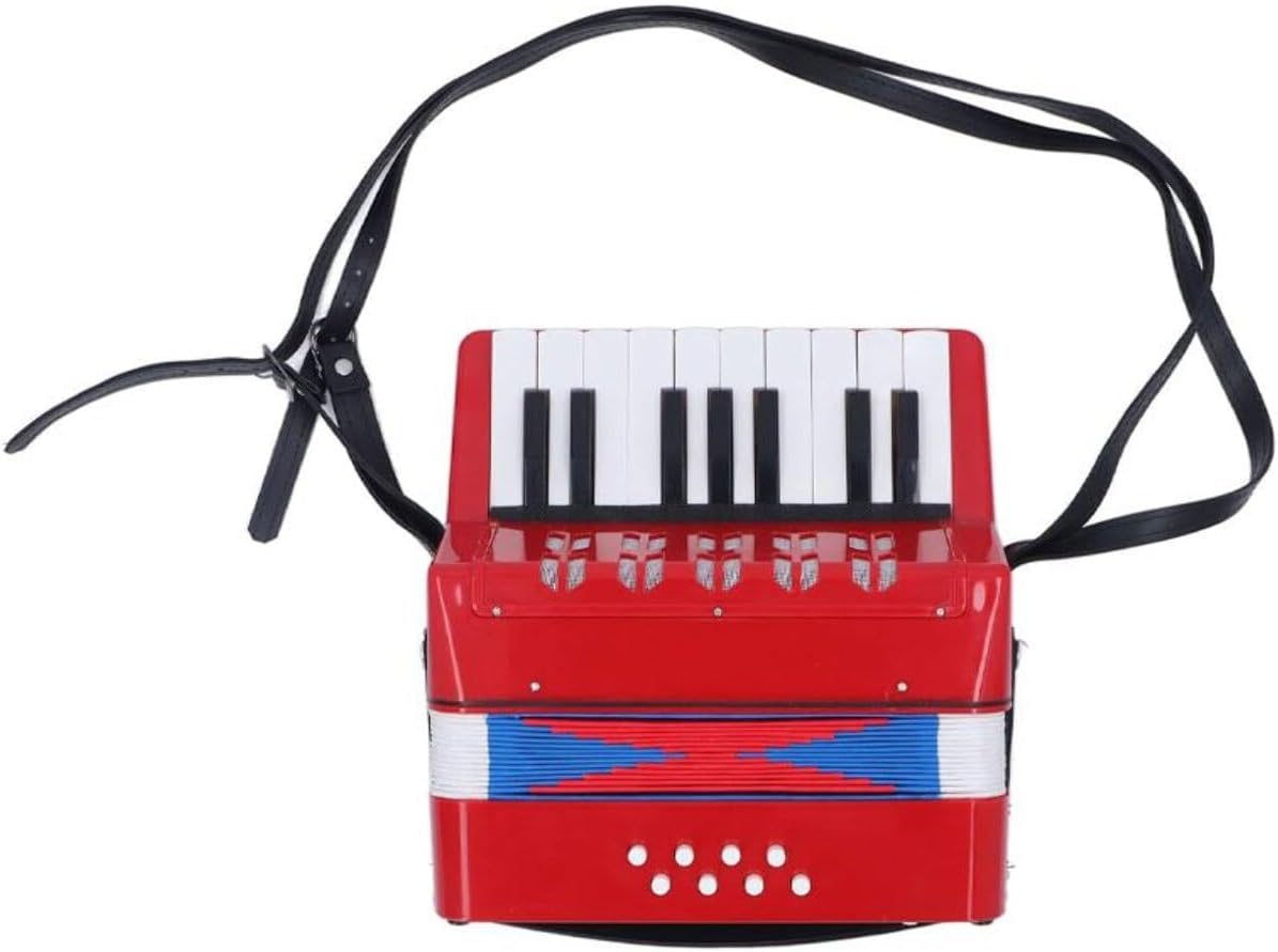 17 Key Piano Accordion 8 Bass Pads Key of C 24X10Cm UC104 Red image number 5