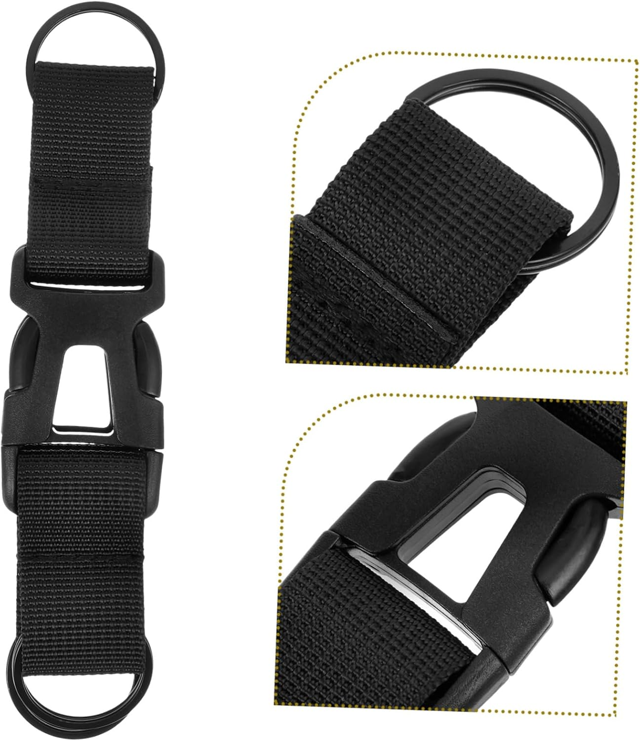 LIGIGWASH Outdoor Adjustable Luggage Strap with Buckle, Travel Bag Accessory for Suitcases and Backpacks, Black Sturdy Strap for Secure Packing and Luggage Handling image number 1