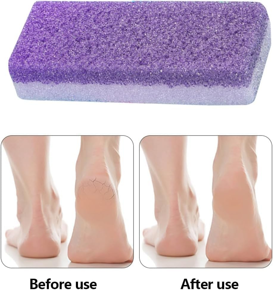 2Pcs Foot Scrubber, Care Pumice Stone for Feet, Professional Pedicure Tools, Callus Remover, Foot File, Foot Exfoliator Exfoliating Tool for Feet with More Dead Skin and Callus (Purple) - Purple image number 6