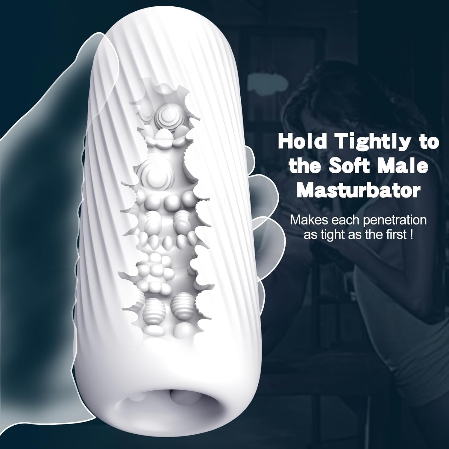 Male Masturbator Sex Toys for Men, Adult Sex Toy Pocket Pussy, TPE Male Masturbation Sleeve, Penis Training for Men,3D Realistic Texture Spiral Tunnel Couple Sex Toy & Game