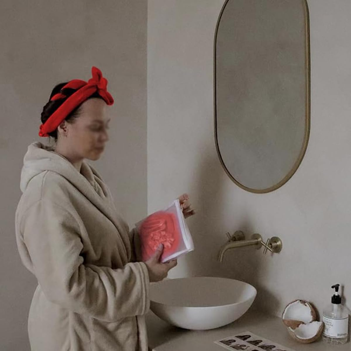 Orivin a Set of Heatless Curlers Silk Headband for Sleeping Overnight No Heat Hair Curling Soft Velour Heatless Hair Rollers image number 3