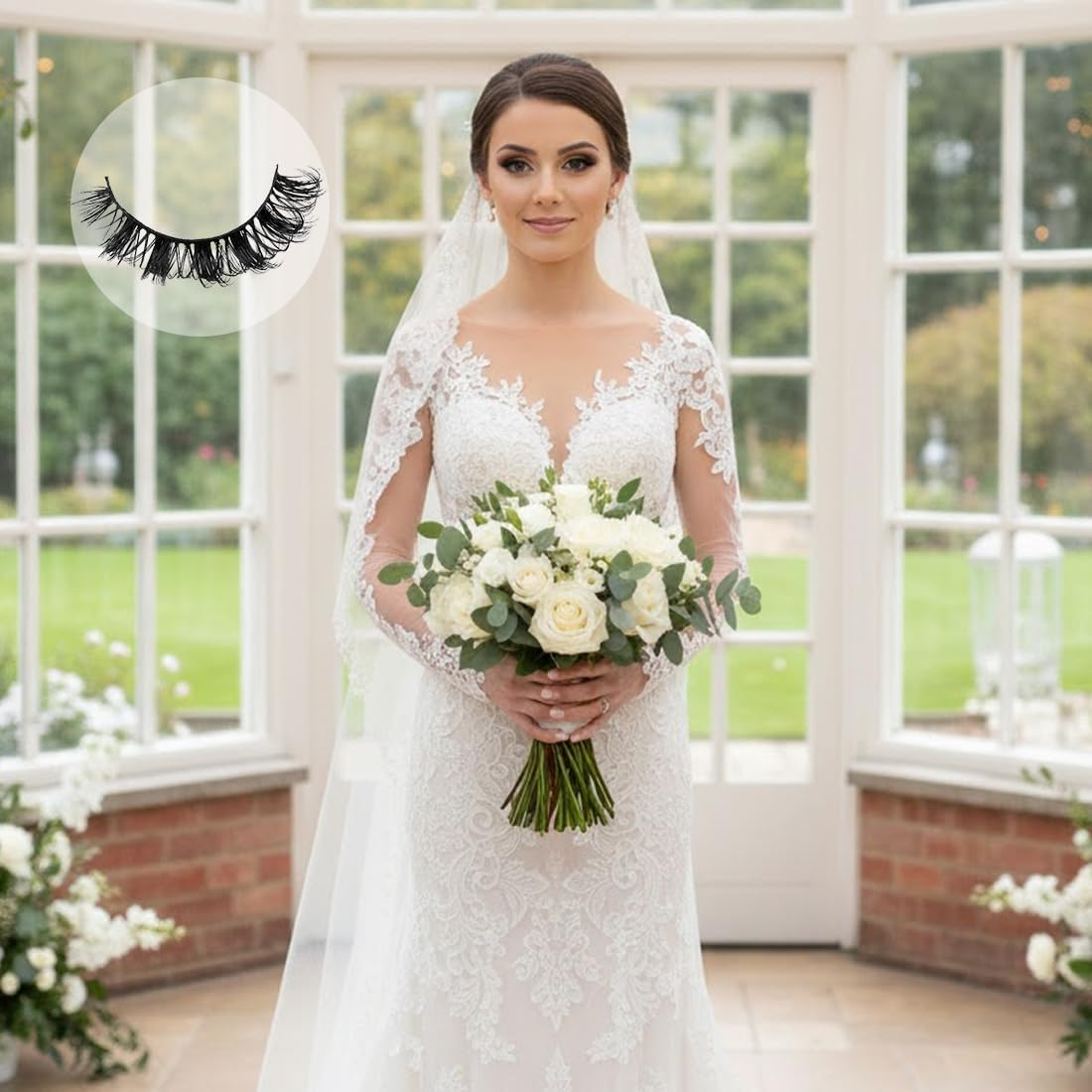 False Eyelashes Fluffy Lashes Strips Fake Eyelashes Natural Look Wispy Russian Lashes Extensions 10 Pairs image number 4