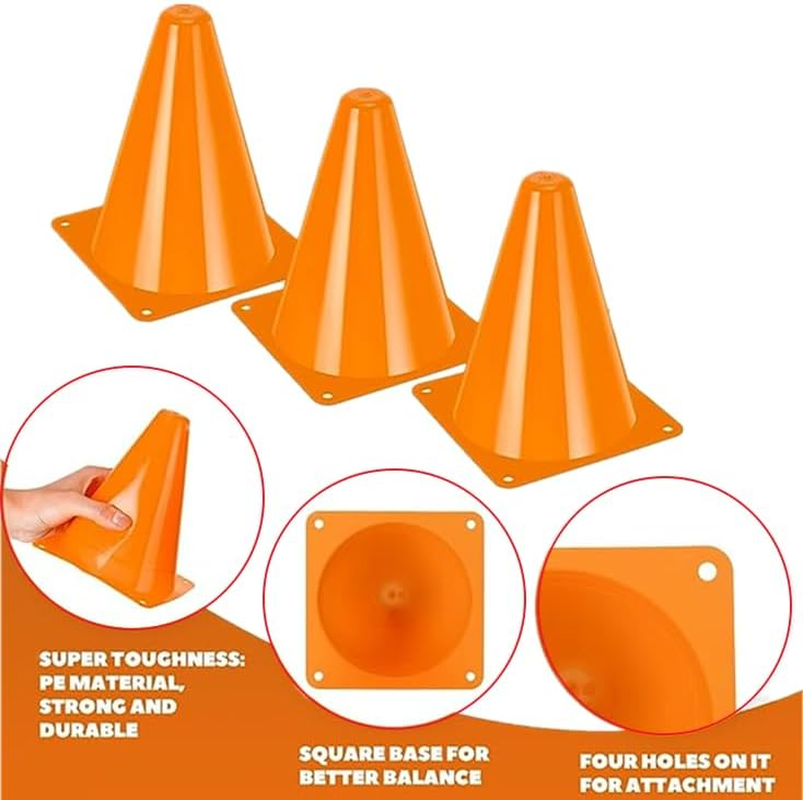15Cm 23Cm Soccer Cones, Professional Durable Agility Cones Sports Training Field Marker Plastic Cones for Skating Basketball Football Practice Drills, Indoor Outdoor Activity Events Gamess