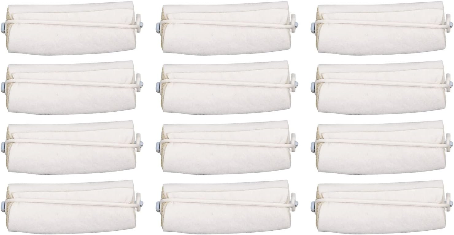 12 Pcs Hair Heat Insulation Pads Soft Breathable Portable Cotton Dampness Retention Curl Enhancer for Home Salon Stylists Perm Stick image number 1