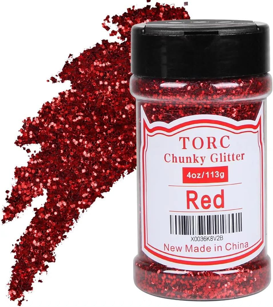 TORC Iridescent Blue Chunky Glitter 1 Pound 16 OZ Glitter for Resin Crafts Tumblers Cosmetic Makeup Nail Art Festival Decoration