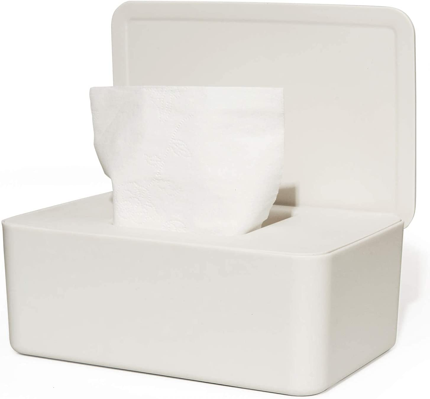 Baby Wipe Dispenser, Baby Wipes Case, Baby Wipe Holder Keeps Diaper Wipes Fresh, Easy Open & Close Wipe Container with Non-Slip Feet