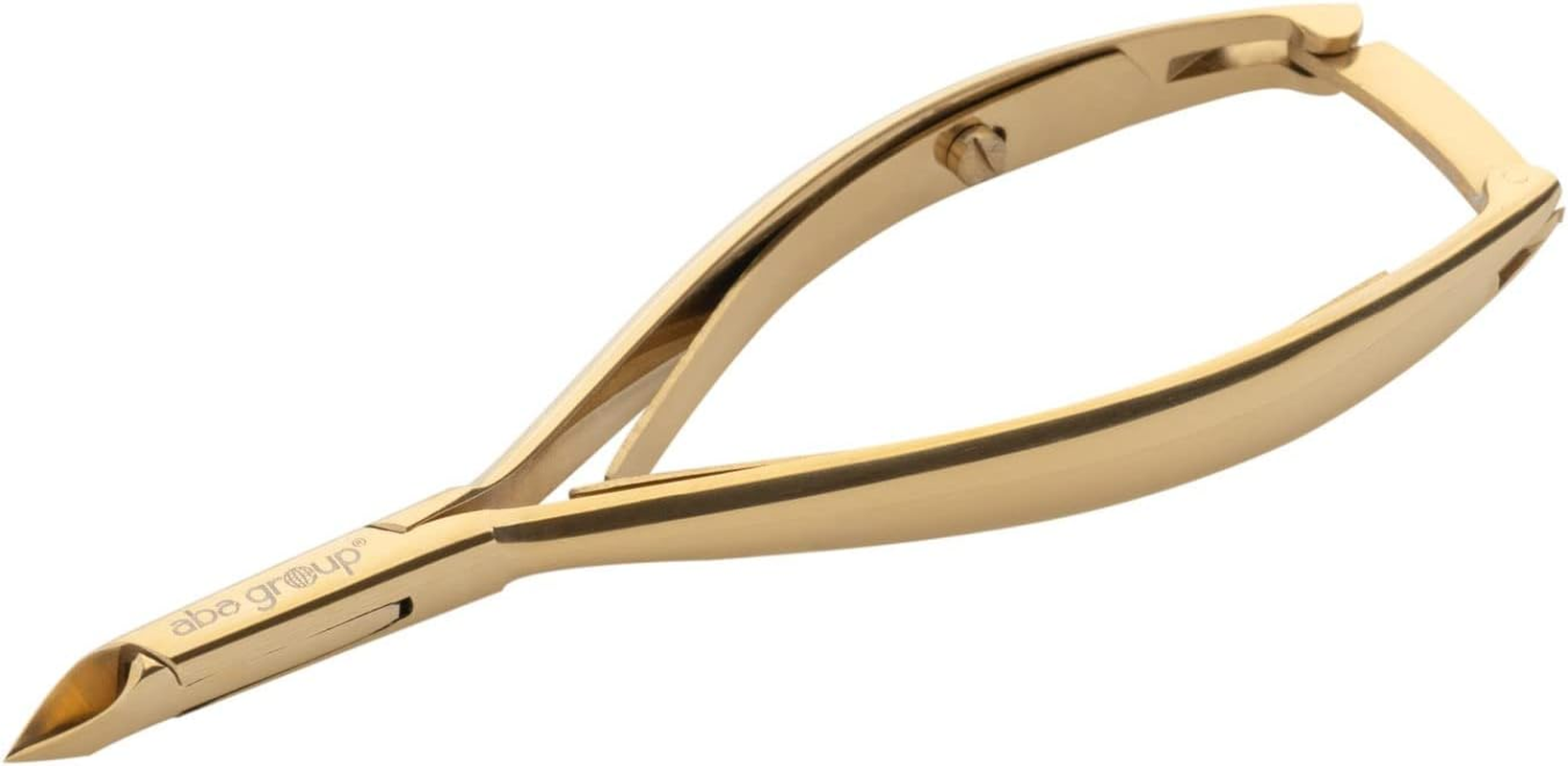 Aba Group Gold Cuticle Nippers with Two Springs 4 Mm (1149) Stainless Steel Cuticle Cutter with Sharp and Smooth Cut Fine for Removing Excess image number 1