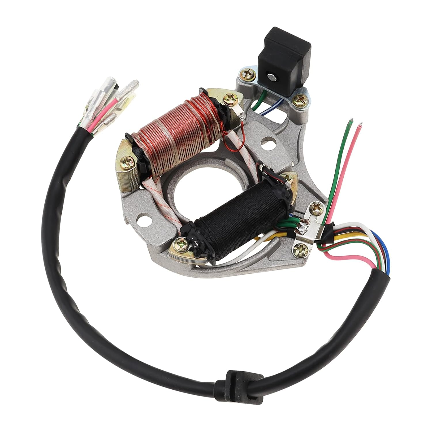 Windance 9PCS Complete Motorcycle Ignition Wire Harness,Electrics Stator Coil CDI Solenoid Relay Wiring Harness for 4 Stroke 50Cc 70Cc 110Cc 125Cc ATV 4 Wheeler Quad Pit Dirt Bike image number 4