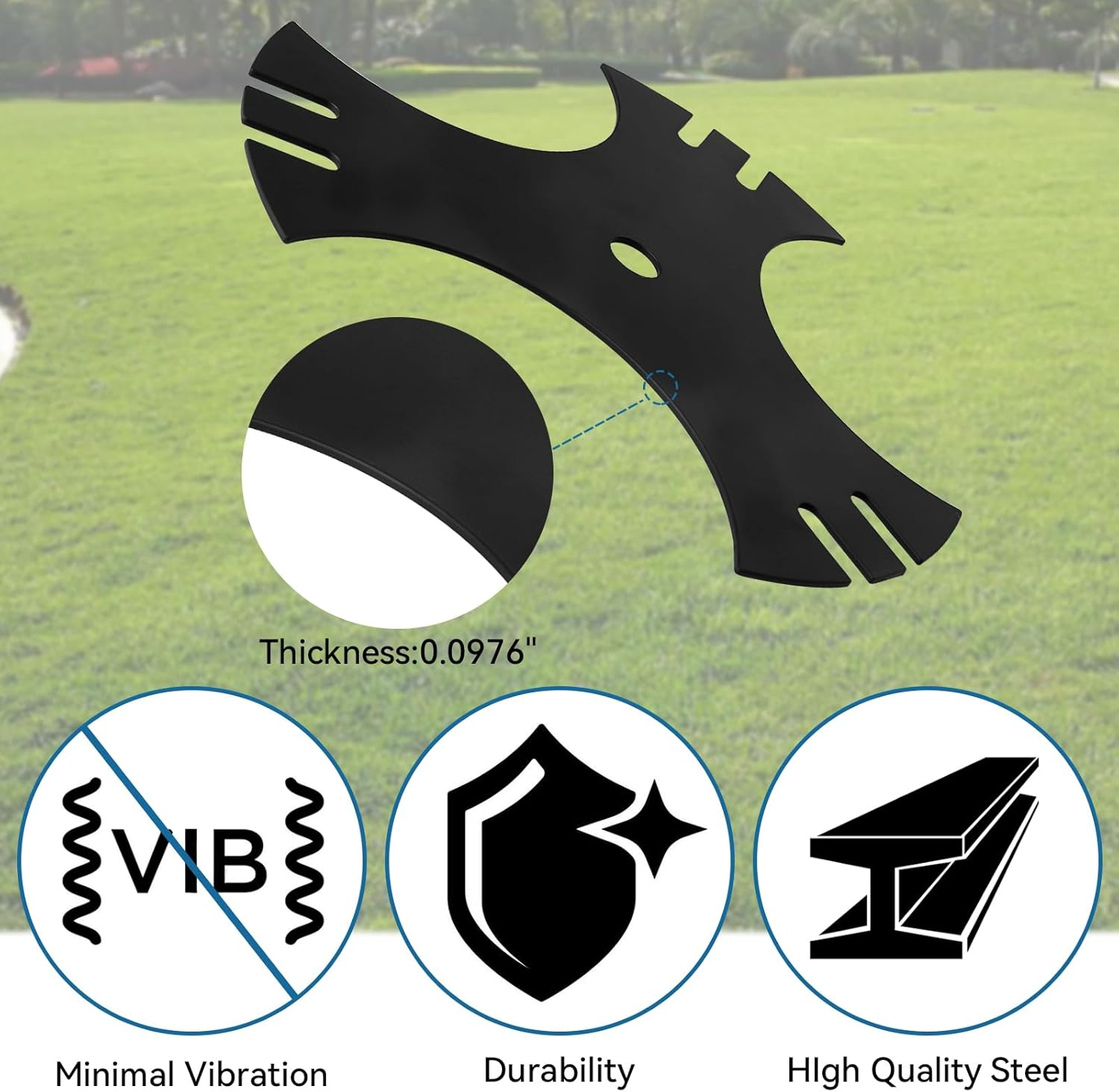 Edger Blade 781-0748 781-0748-0637 for Craftsman Troy-Bilt MTD Lawn Edger - 3-Side 9" Tri-Star Trencher Blade for B&S Sears Mclane Gas Edger,Replace 40-009 490-105-M017 981-0748- 2 PCS