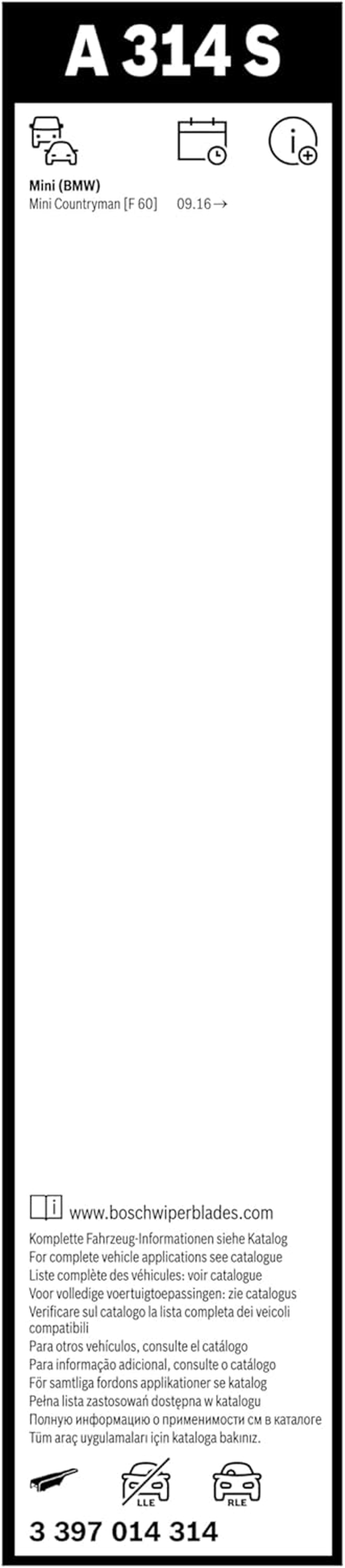 BOSCH A314S Aerotwin Windshield Wiper Blade Set image number 5