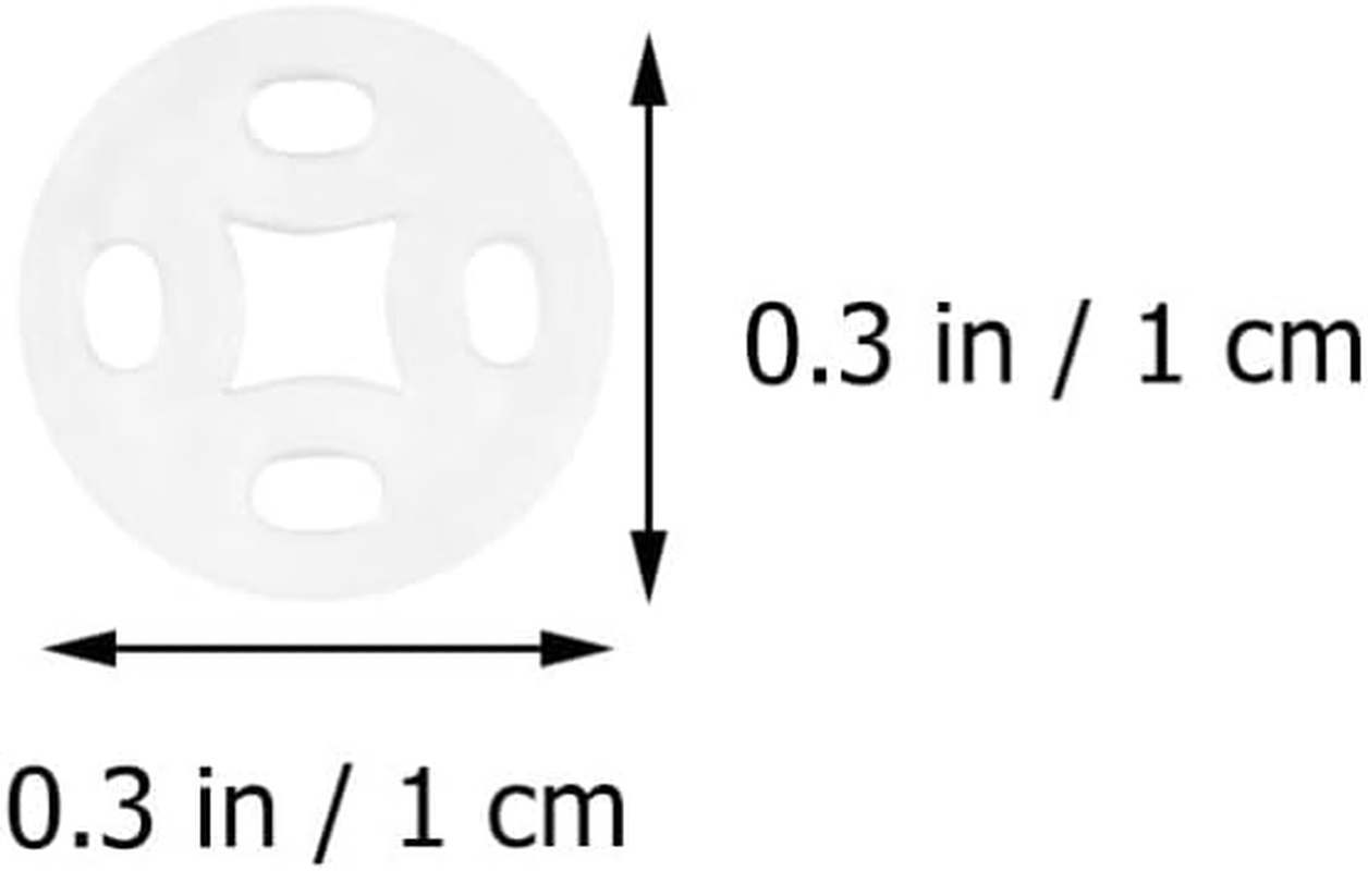 Tofficu 100Pcs Plastic Snaps for Fabric, round Buttons 10Mm, Sew on Snaps for Shirt Clothing Sewing image number 1