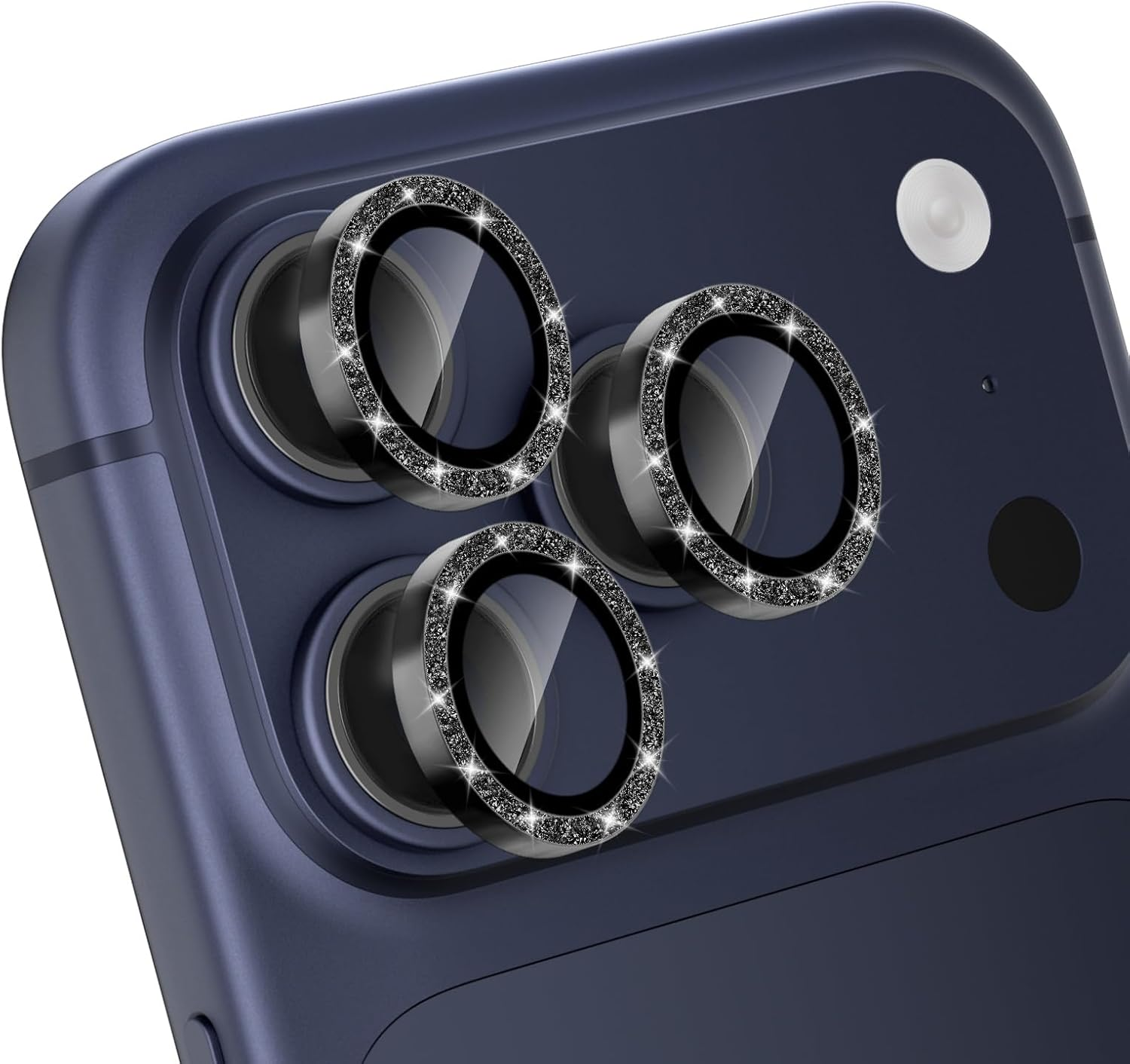 Cloudvalley for Iphone 17 Pro/Iphone 17 Pro Max Camera Lens Protector, [1 Second Installaion] Ultra-Hd Tempered Glass Cover, [Case-Friendly] Metal Lens Screen Protective Ring,Titanium Silver