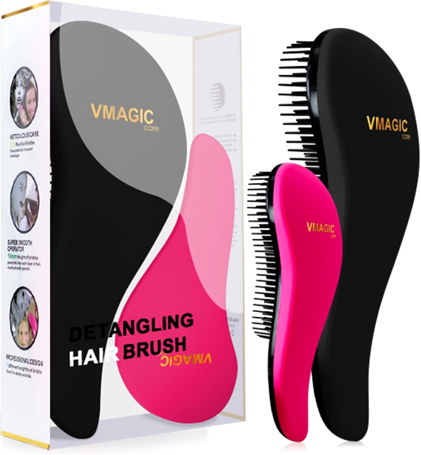 Detangling Brush - Glide the Detangler Brush through Tangled Hair - Best Brush/Comb for Women, Girls, Men & Boys - Use in Wet and Dry Hair (Skyblue)