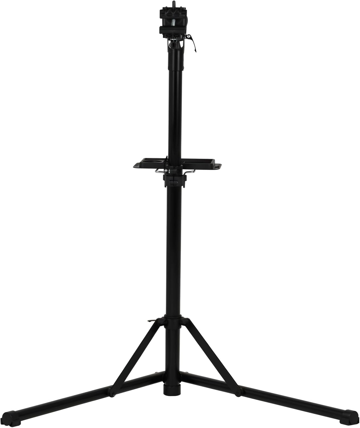 Oppsbuy Bike Repair Rack, 50KG Heavy Duty Adjustable Bicycle Maintenance Stand with Magnetic Tool Tray Telescopic Arm, Foldable Portable Design for Home, Shops image number 2