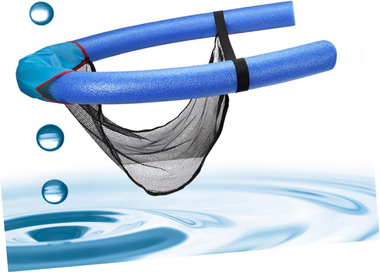 Toyvian Bouncy Mesh Floating Pool Chair - Water Noodle Seat for Child Pool - Inflatable Sponge Stick in Blue image number 4