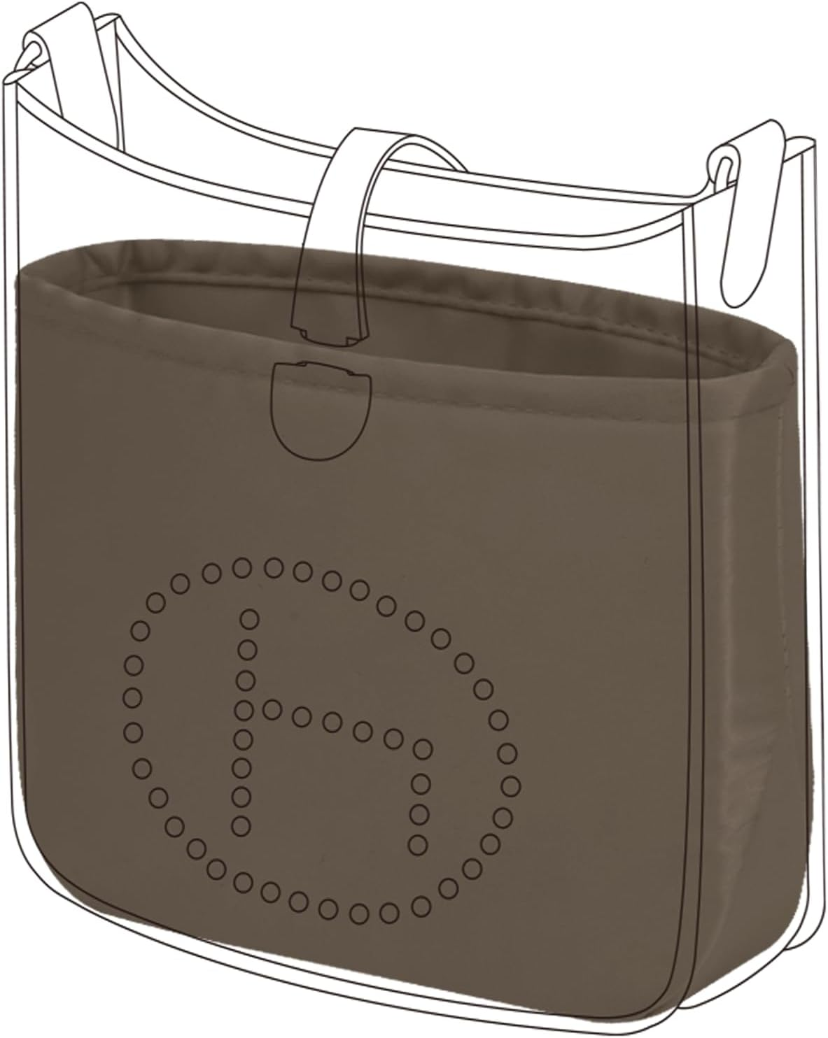 DGAZ Silky Purse Organizer Insert Fits Evelyne TPM/PM/GM/TGM Bags, Luxury Handbag & Tote Organizer, Simplicity Bag Organizer（Black, PM, 29）