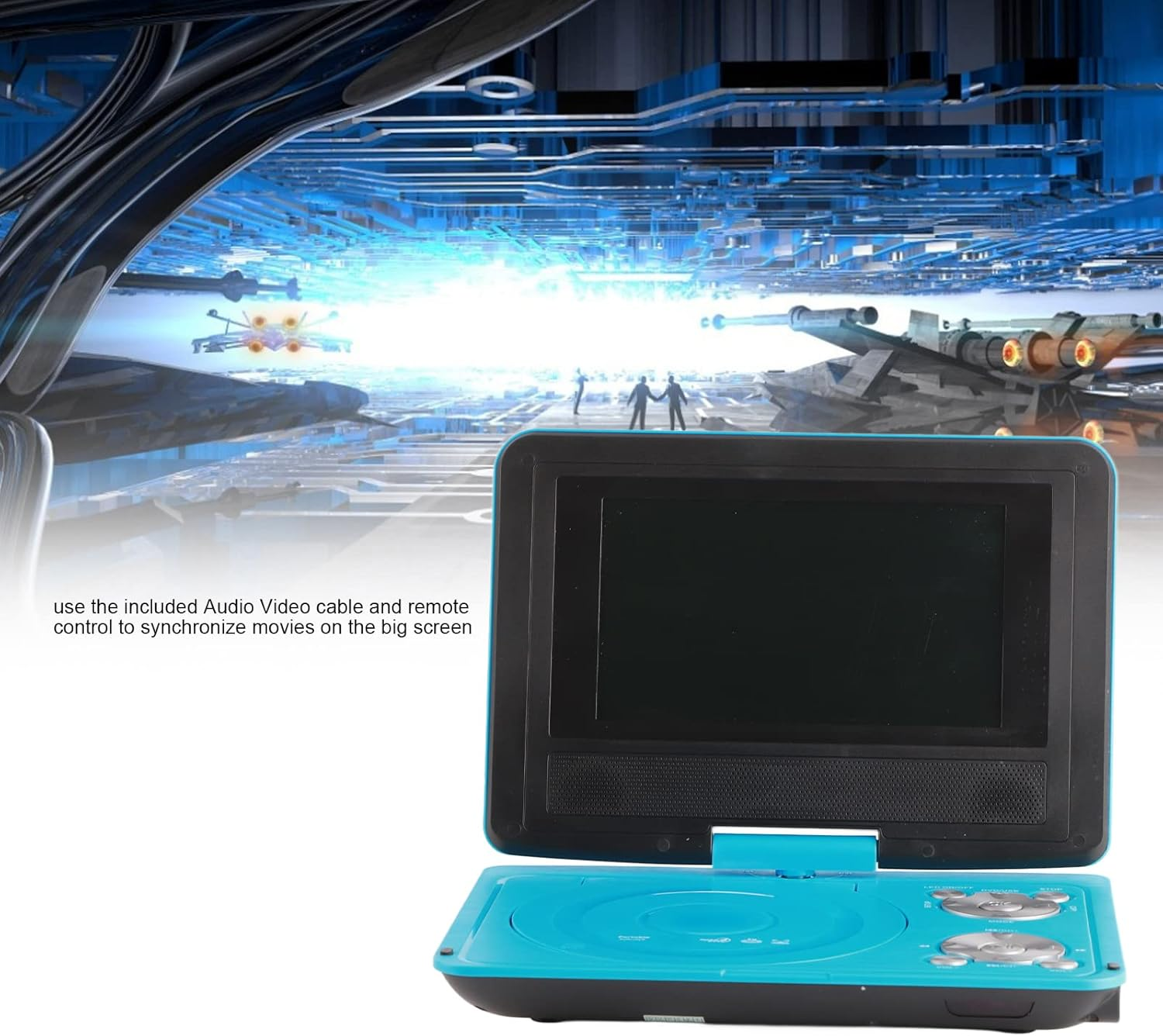 6.8 Inch Portable DVD Player for Car and Kids, Multifunctional Mobile DVD Player, Support TV Player, FM Radio Receiver, Card Reader, Game Play, 1500Mah Battery, with Remote image number 6