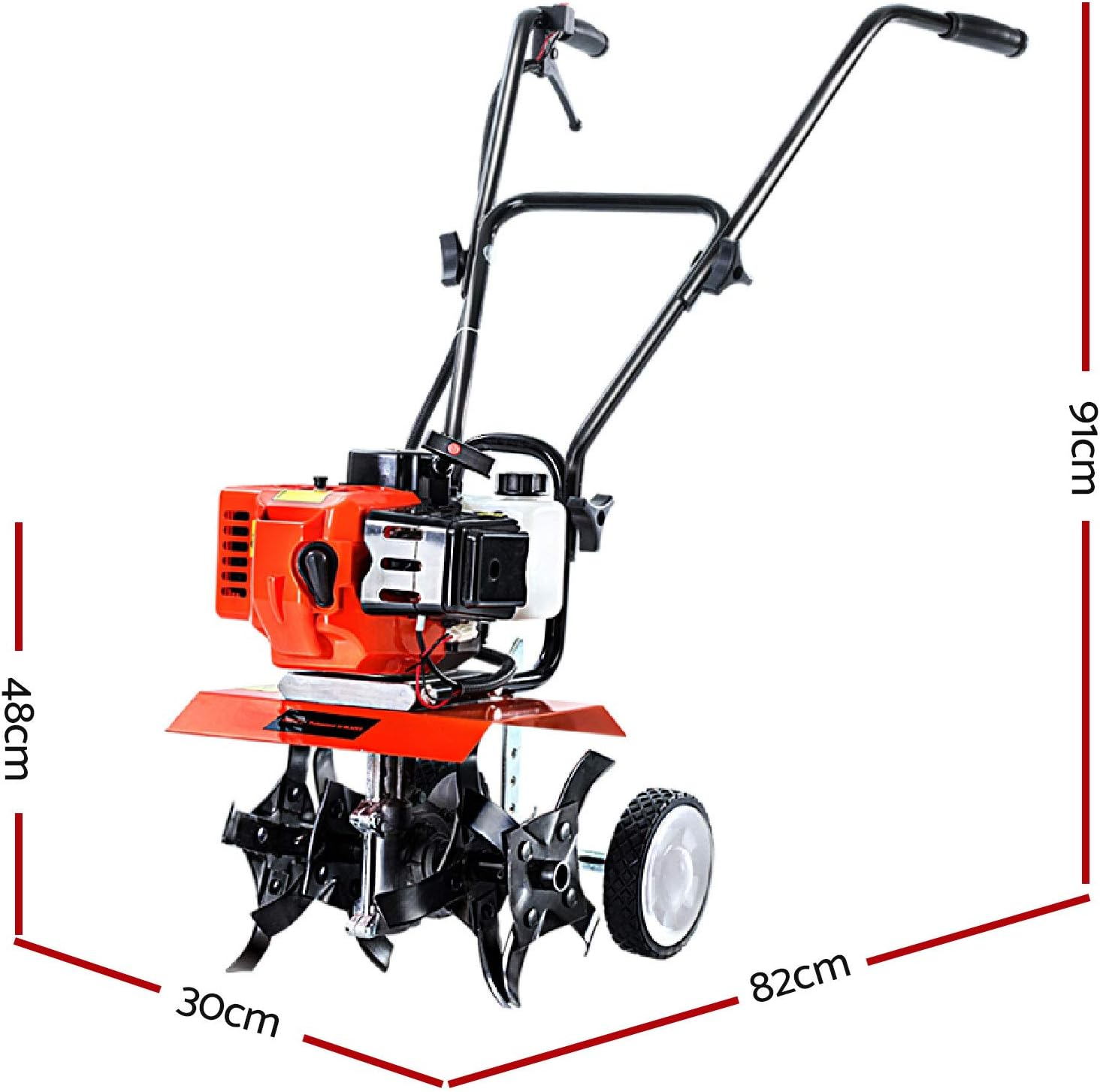 Giantz 88CC Tiller Rototiller Garden Cultivator 6 Blades Soil Power Rotary Hoe