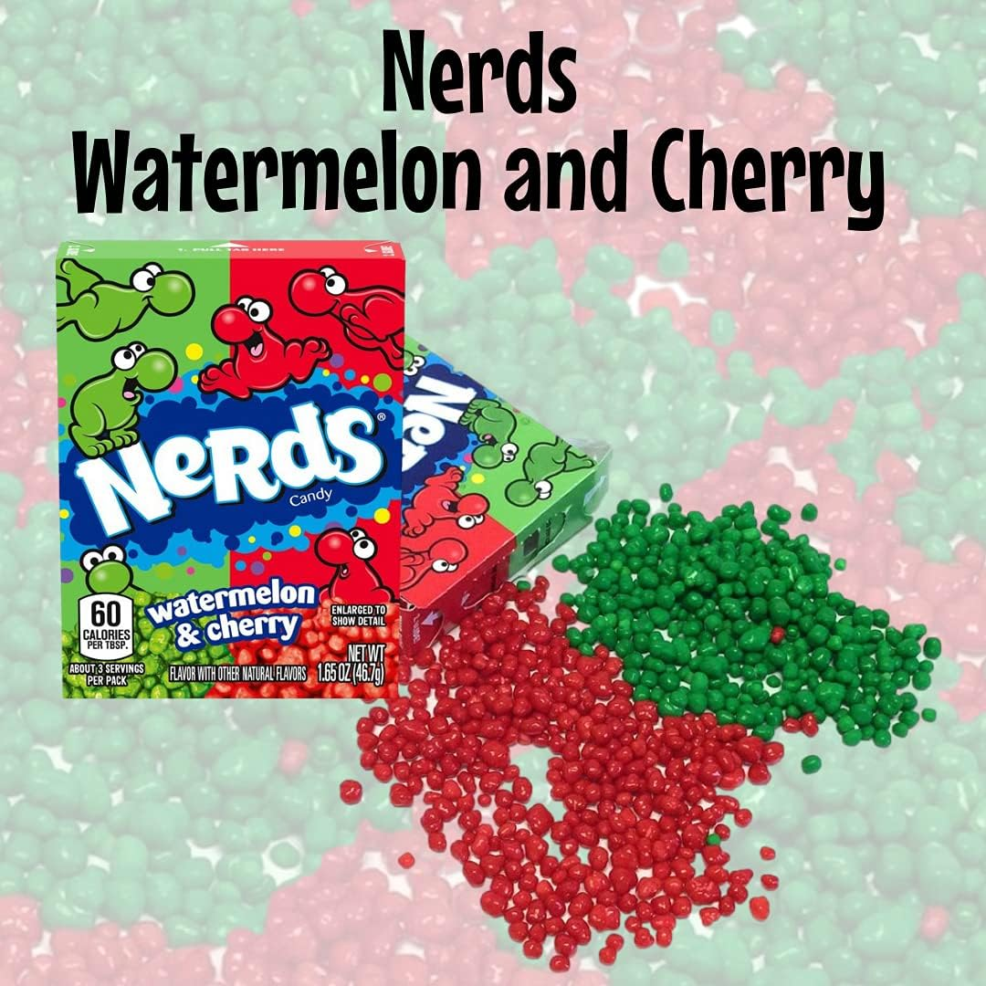 Nerds Watermelon and Cherry - 46.7G Box Lollies - 9 Pack Bulk - Confectionery for Any Occassion or Event - Classic Sweeties in a Box image number 5