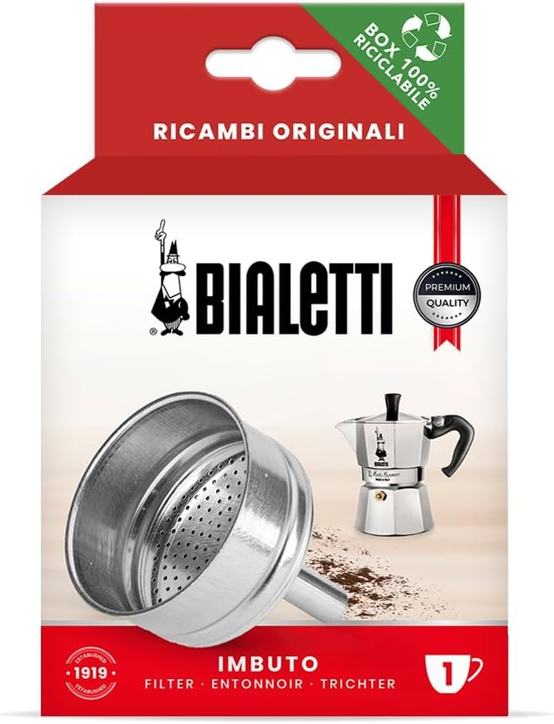 Bialetti - Replacement Funnel for Moka Coffee Makers, 2 Cups, 0800132 image number 3