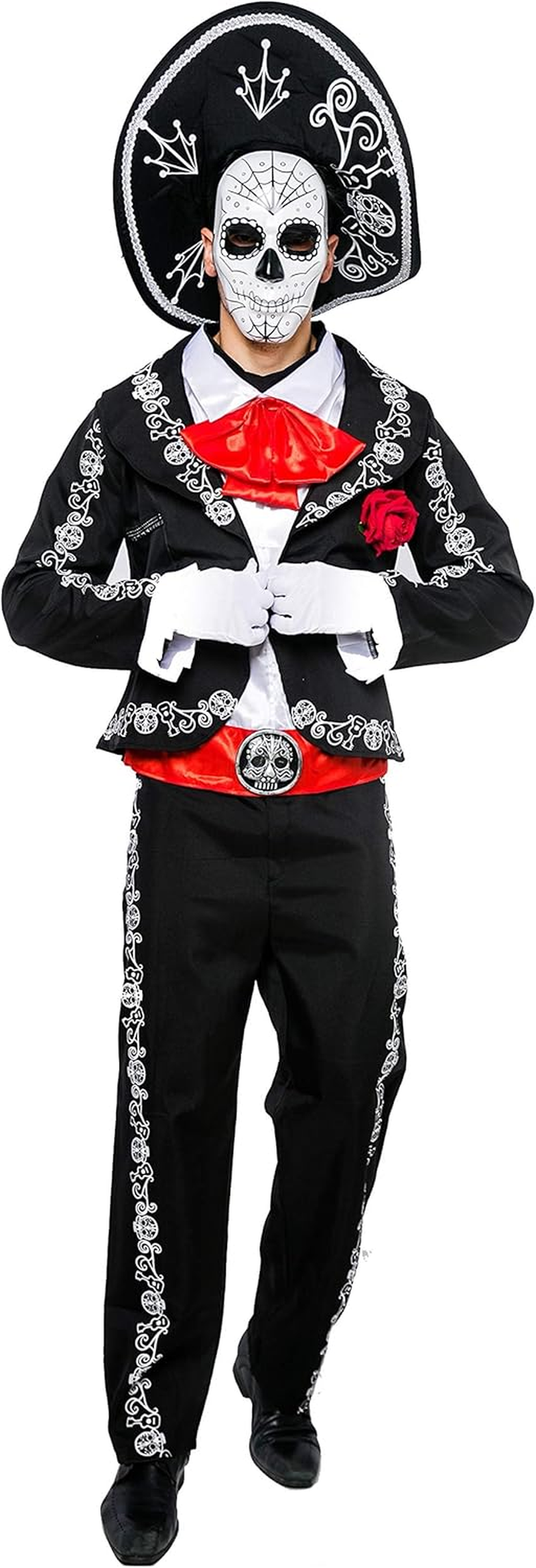 Spooktacular Creations Halloween Mens Day of the Dead Costume, Mariachis Skeleton Costume image number 6