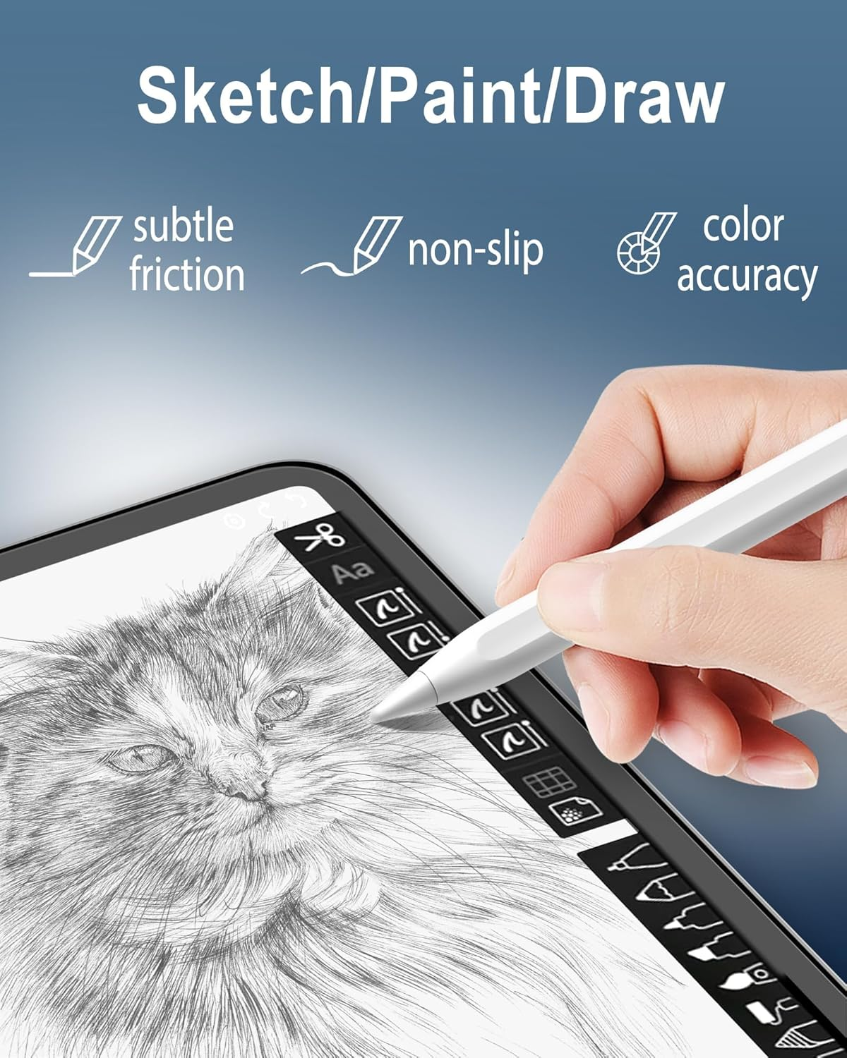 2 PACK Paper-Feel Screen Protector for Ipad Air 11 Inch M2 2024/M3 2025, Matte PET Film Compatible with Pencil Pro, Anti-Glare/Write and Draw like on Paper image number 6