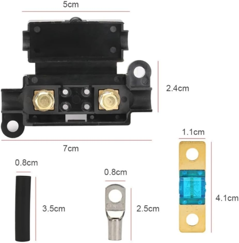 60A/70A/80A/100A MIDI Fuse KIT 4 ANS Holder 7 X Fuses to Suit Redarc BCDC Dual Battery (60A) image number 3