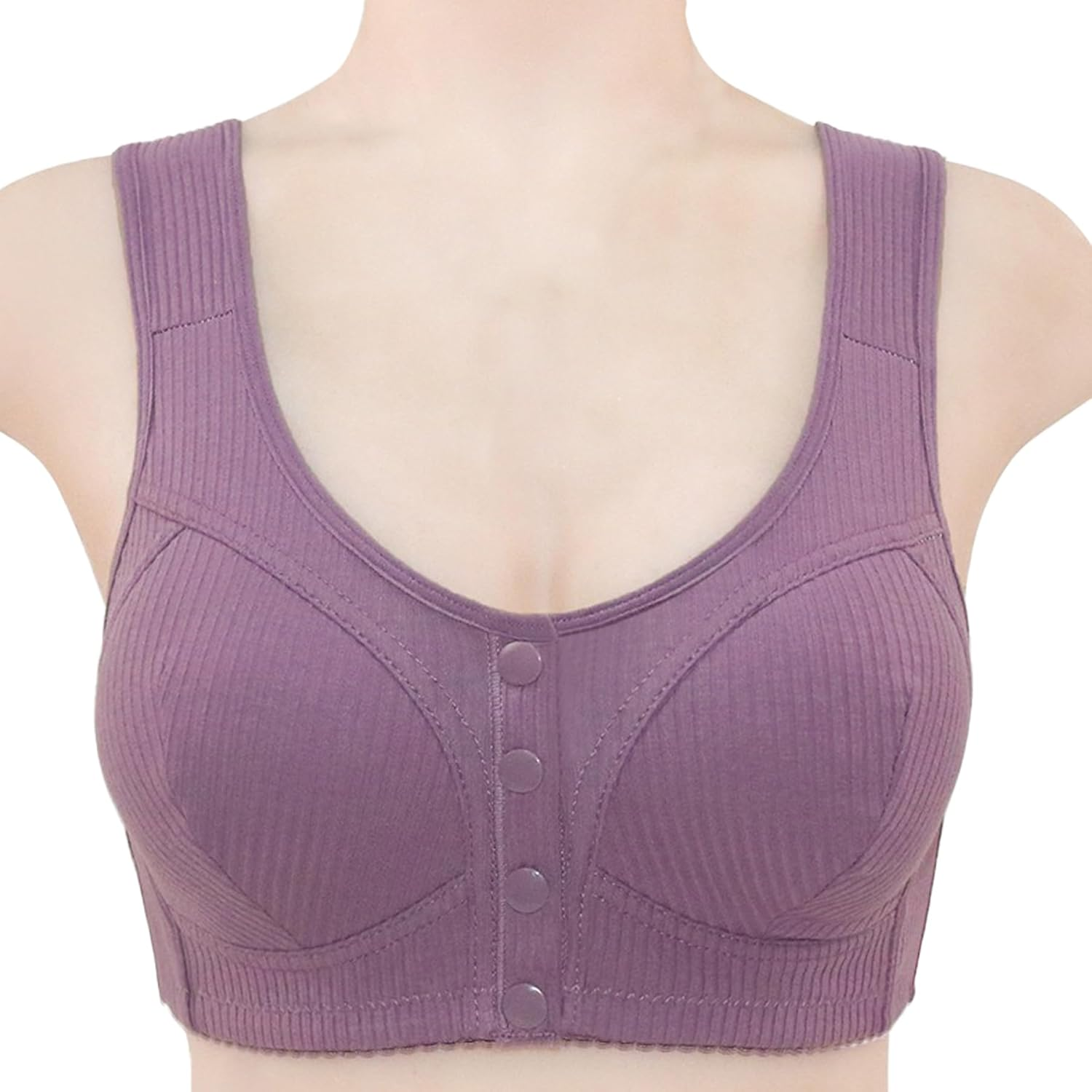 Dress Cici Full Coverage Nursing Bra for Maternity Moms - Wire Free Cotton Breastfeeding Comfort, 2 Pack image number 4