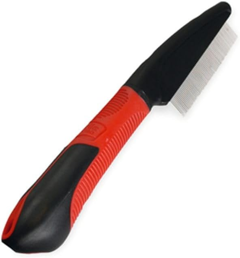 Karlie Flea Comb, Dog Combs, Rubber, Red/Black, 21 X 4.5 Cm