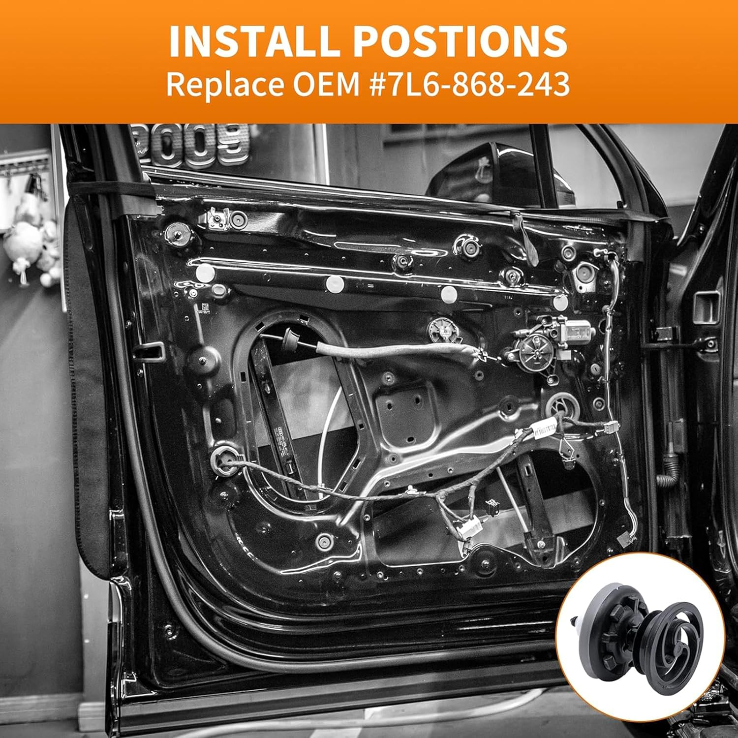 20 PCS Auto Fasteners Door Panel Mounting Clips,Car Interior Door Card Trim Clips with Sealer Replace #7L6-868-243 Compatible with VW Beetle,Audi,Cabrio,Golf,Gti,Jetta,Passat & Touareg,Auto Parts image number 6