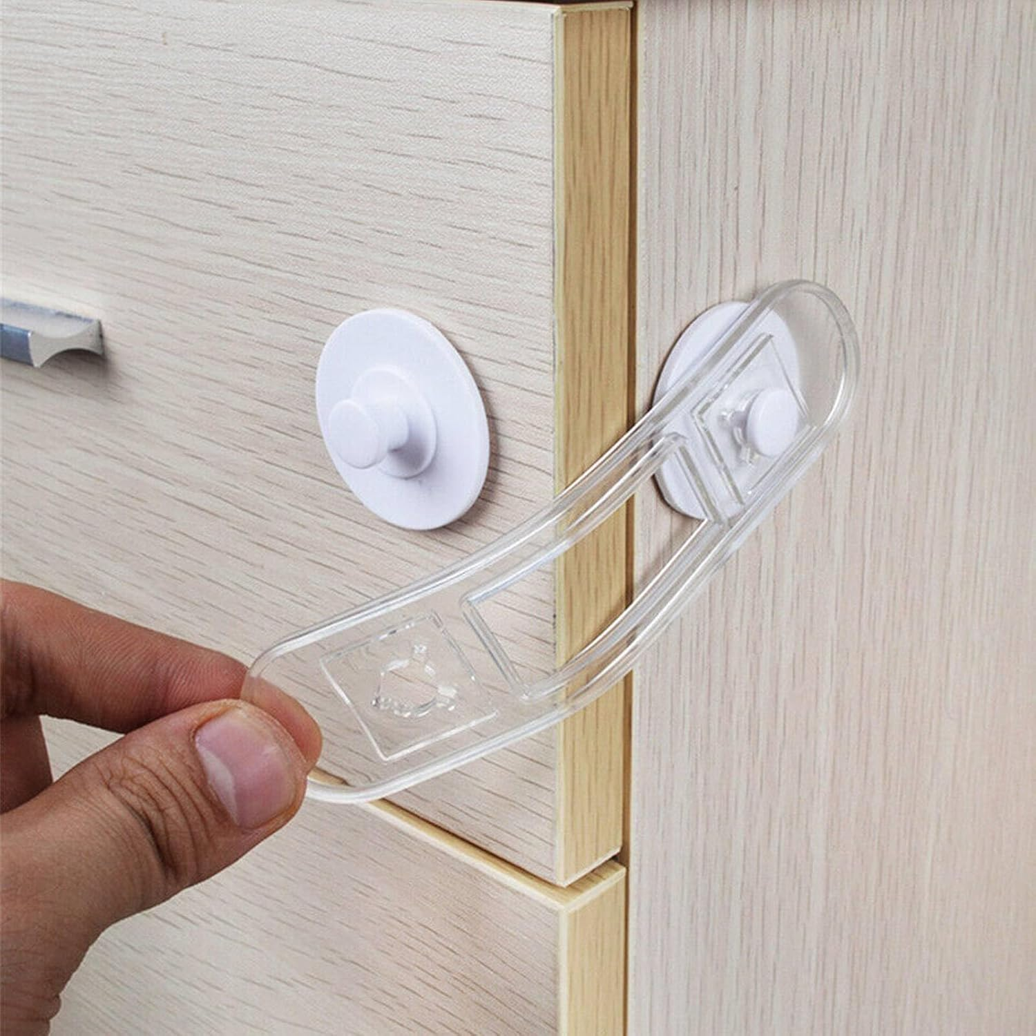 16 Pack Baby Drawer Locks, Baby Locks for Cabinets and Drawers, Baby Safety Drawers Childproof Drawer Latches, No Drilling, 3M Adhesive Pads, Kids Safety Cabinet Locks Straps - Baby Drawer Door Lock image number 3