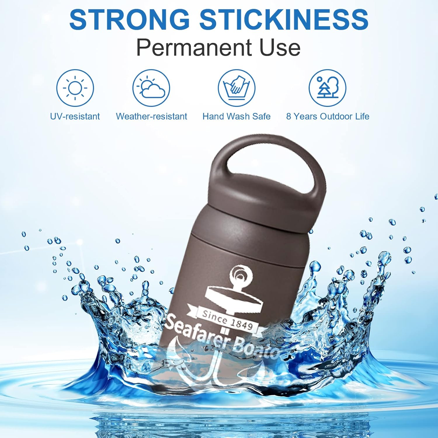 XSEINO White Permanent Vinyl - 12" X 60FT White Adhesive Roll Silhouette and Other Cutters, Permanent Outdoor for Cup,Decor Sticker, Car Decal, Scrapbooking, Signs(Glossy) image number 3