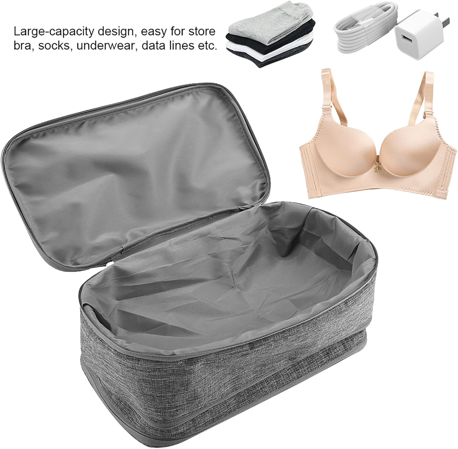 Uadme Multifunctional Waterproof Storage Bag for Data Cable Electronic Storage Travel Storage Bag Underwear Multi-Layer Packaging Storage Bag image number 1