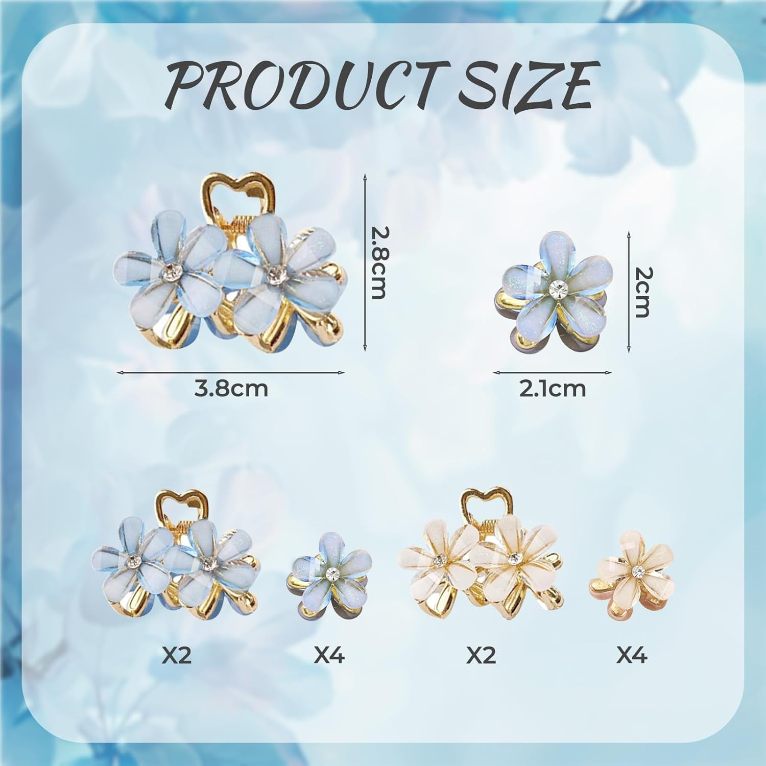 Dcsfadq Pack of 12 Flower Hair Clips, Small, Pack of 12 Hawaii Flower Hair Clip Set for Women, Cute Hair Accessories, Hair Styling Accessories image number 4