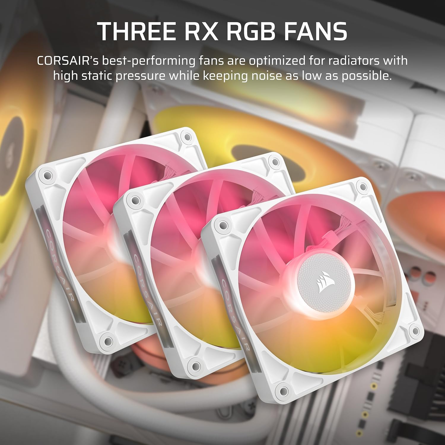 CORSAIR Icue Link Titan 360 RX LCD Liquid CPU Cooler &ndash; 360Mm AIO &ndash; Low-Noise &ndash; Flowdrive Cooling Engine &ndash; Intel LGA 1851/1700, AMD AM5/AM4 &ndash; 3X RX120 RGB Fans &ndash; Icue Link System Hub Included &ndash; White image number 5