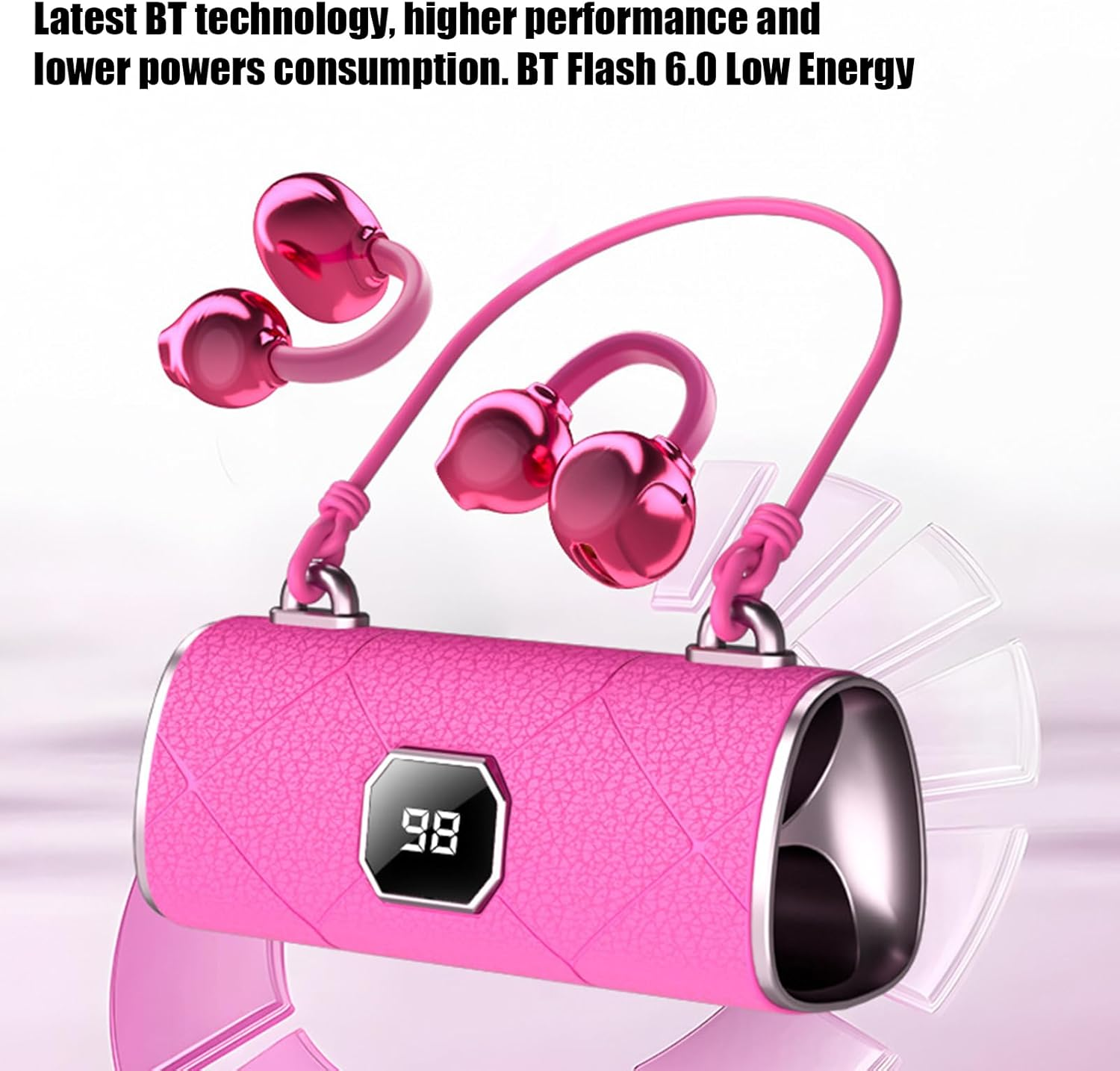 Mlqkpwy Clip on Ear Buds - Handbag Clip on Earbuds Wireless - Noise Cancelling Headphones for Women Sports Workout Gym Running Cycling Travel Outdoor Commuting Birthday Work image number 2