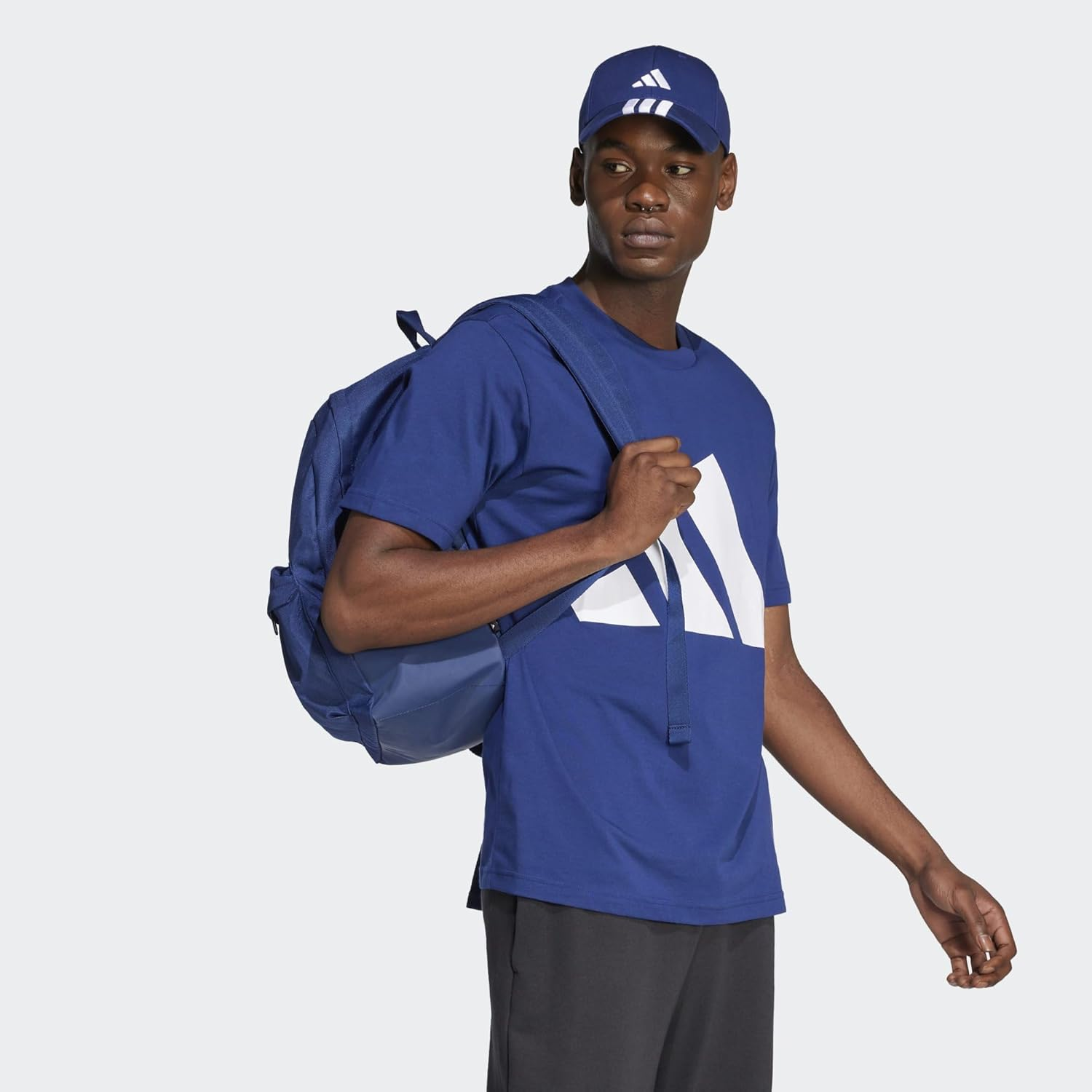 Adidas Sportswear Essentials Big Logo Men'S Single Jersey T-Shirt, Medium Grey Heather, X-Large image number 2