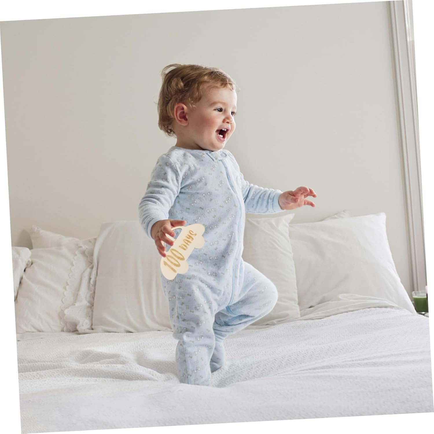 ARTSEWPLY Days Milestone Wooden Marker Cards Newborn Growth Photo Props for Celebrating Milestones for Capturing First Moments image number 6