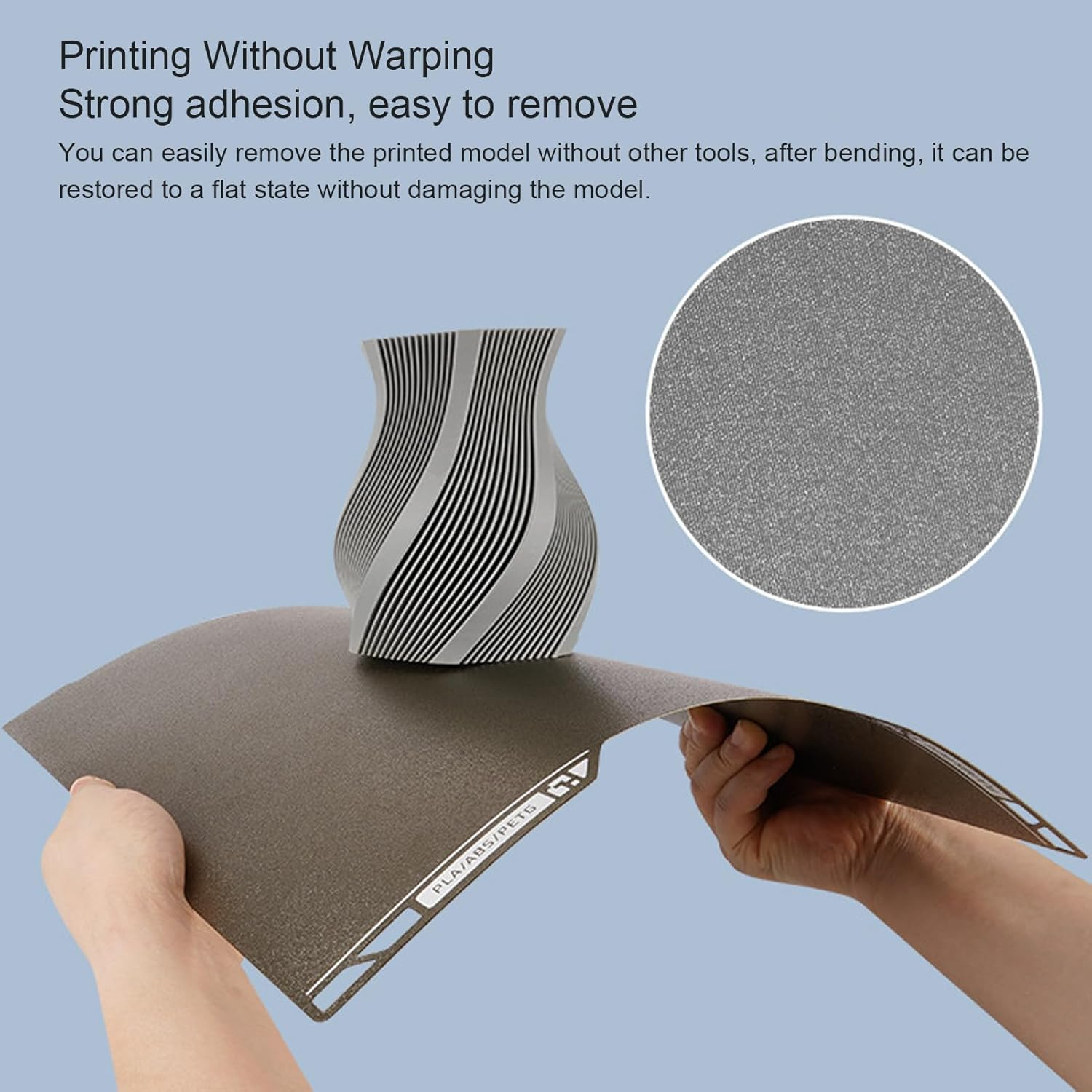 Upgraded 355X346Mm Build Plate for Lab H2D, 3D Printer Textured PEI and Smooth PEY Flexible Print Bed, Heated Bed Spring Steel Flexible Platform Accessories Replacement image number 5