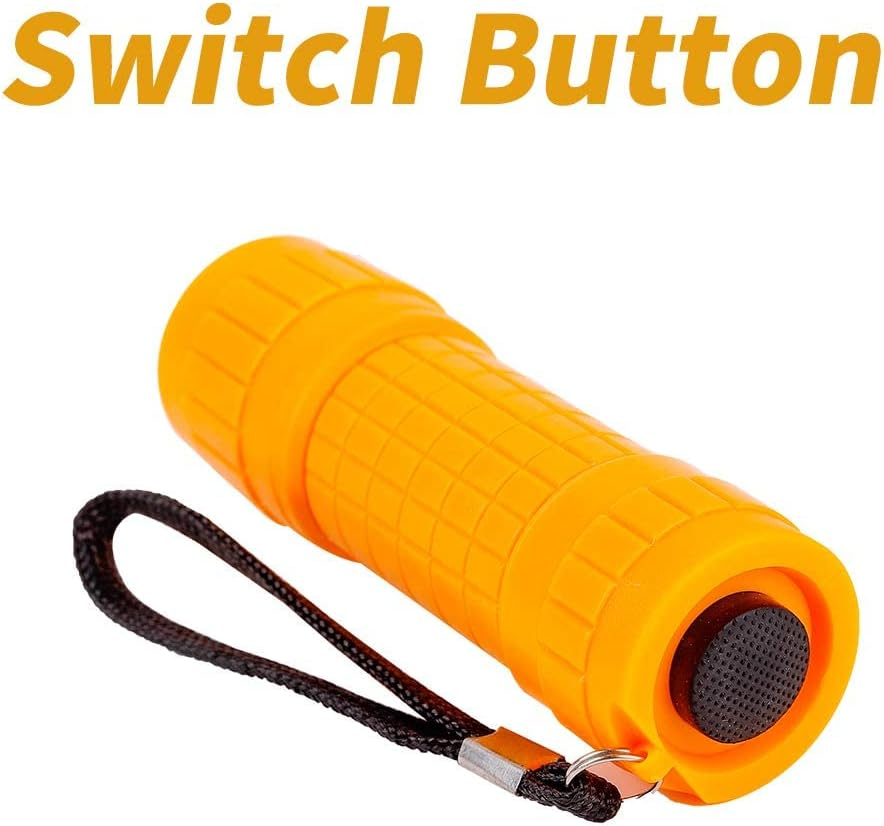 Whaply Small Mini Flashlights Pack of 6,Assorted Colors,New Type Cob Light,With 18 AAA Battery (6 Pack) image number 5