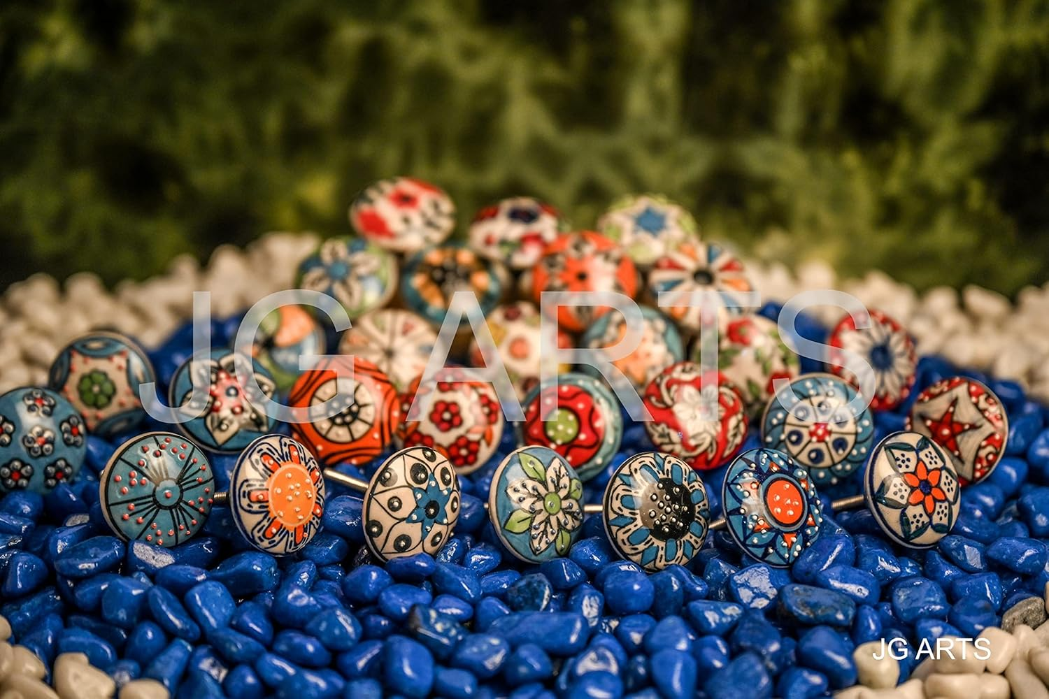 20 X Mix Vintage Look Flower Ceramic Knobs Door Handle Cabinet Drawer Cupboard Pull image number 5