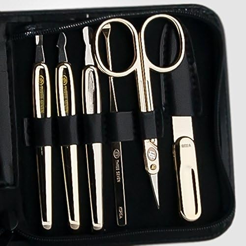 World No. 1, Three Seven 777 Travel Manicure Pedicure Grooming Kit Set (Total 11 PC, Model: Ts-810G),Personal Nail Care, Stainless Steel- Made in Korea, since 1975 - Colorless image number 2