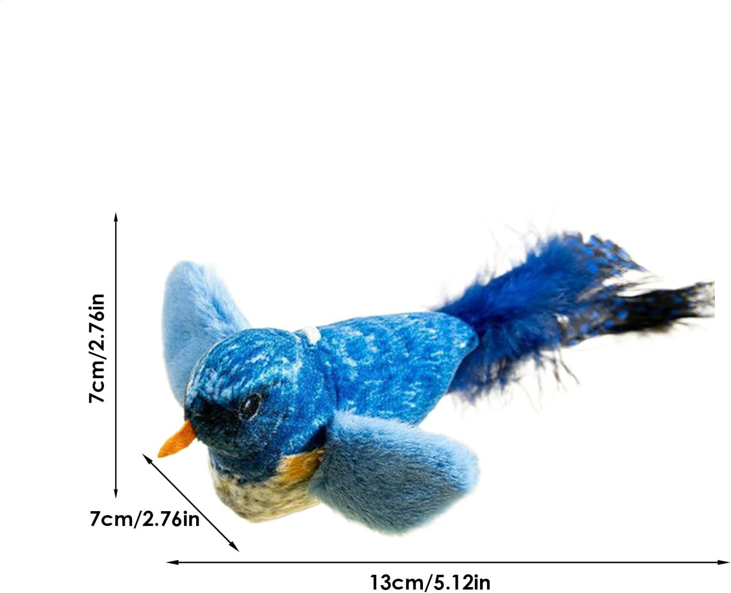 Cat Bird Toys - Bird Toys for Cats | Singing Bird Cat Toys | Interactive Bird Toys for Cats | Singing Bird Cat Toys | Realistic Churp Tweet Touch Activated Kitty Toy | Bird Cat Toy Cute Cat Play Toy - Yellow image number 3