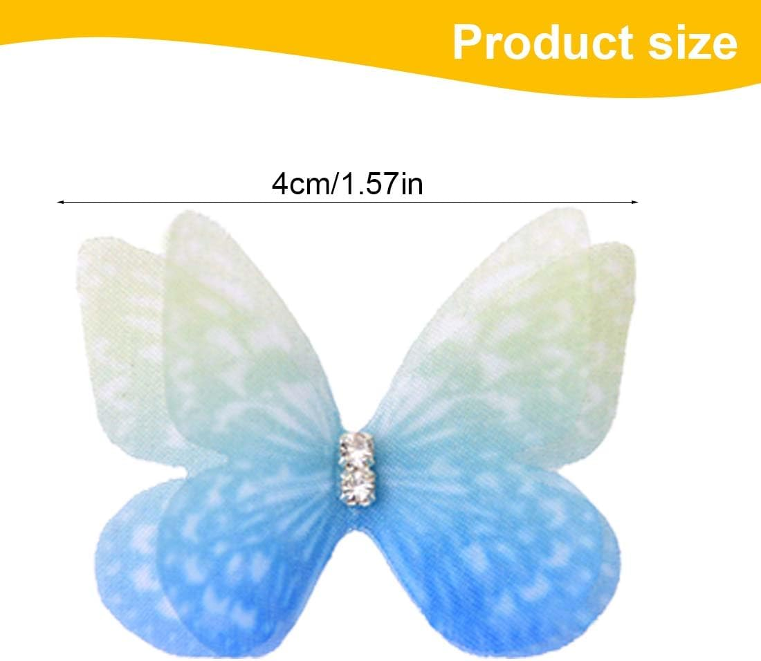 VAEIORP 10 Pieces Butterfly Hair Clip Decoration Women Girls Children Butterfly Set 3D Butterfly Jewellery Bridal Wedding Accessories image number 3