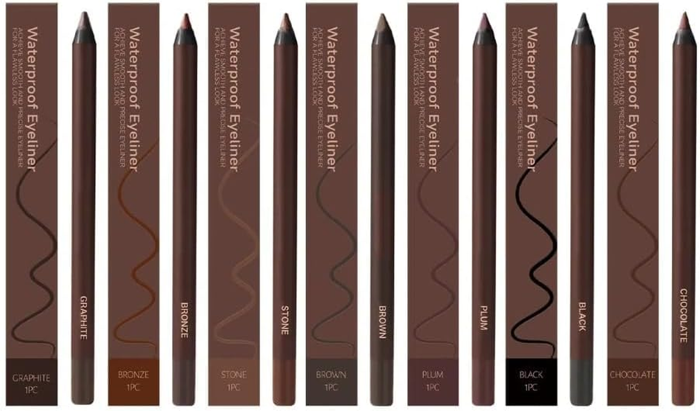 24 HR Waterproof Eyeliner Pencil Duo &ndash; 2-In-1 Sharpenable Eye Liner & Eyebrow Pencil, Smudge-Proof, Long-Lasting, Fading, Smooth Application for Easy Coloring .Waterproof & Sweatproof (Plum)